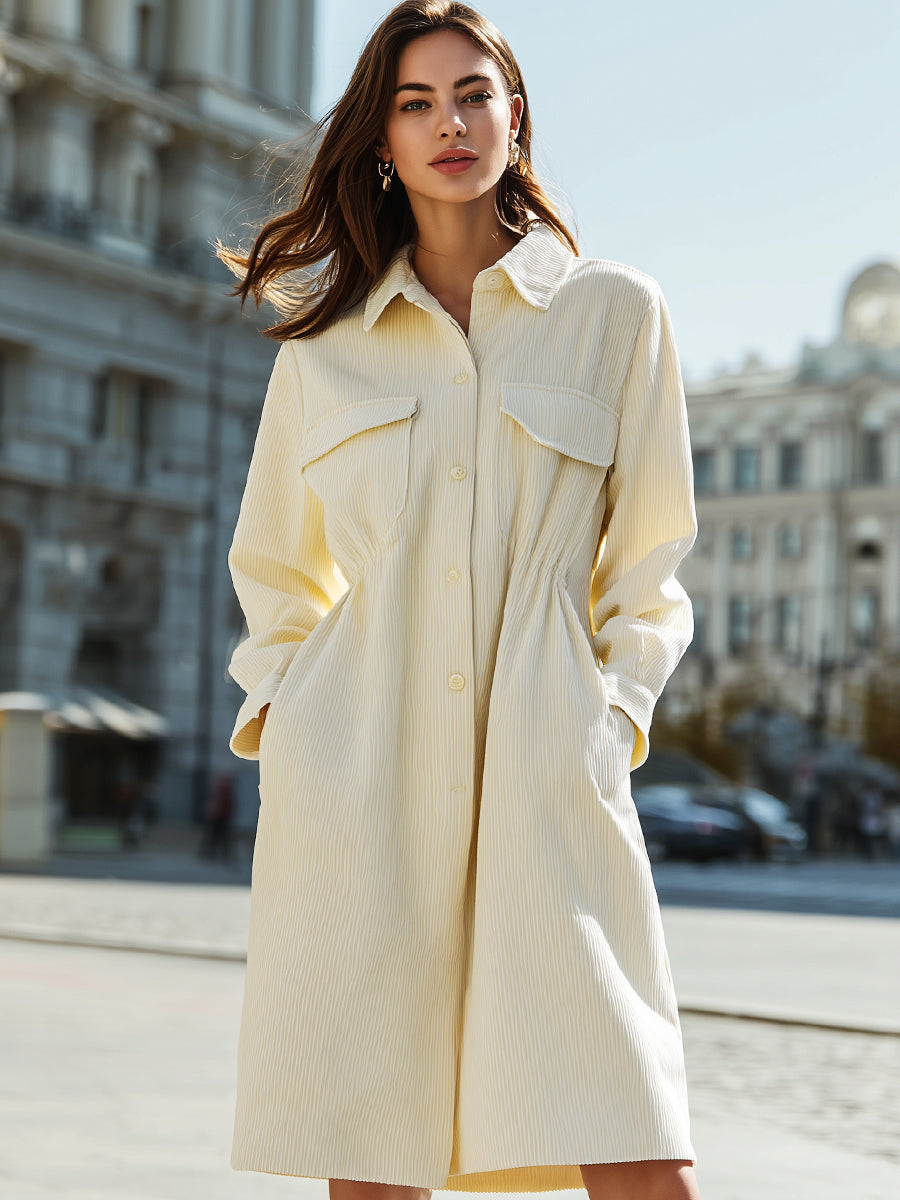 Corduroy Button up dress