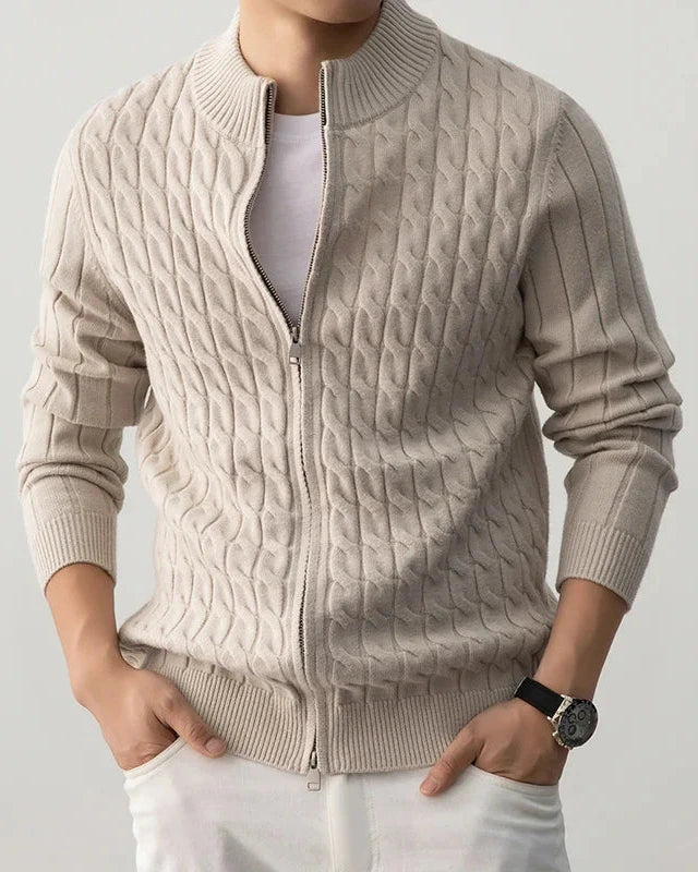Giulio Wool Zip Cardigan