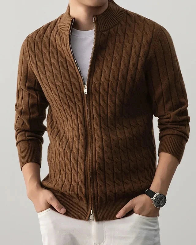 Giulio Wool Zip Cardigan
