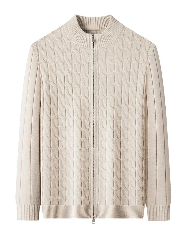 Giulio Wool Zip Cardigan