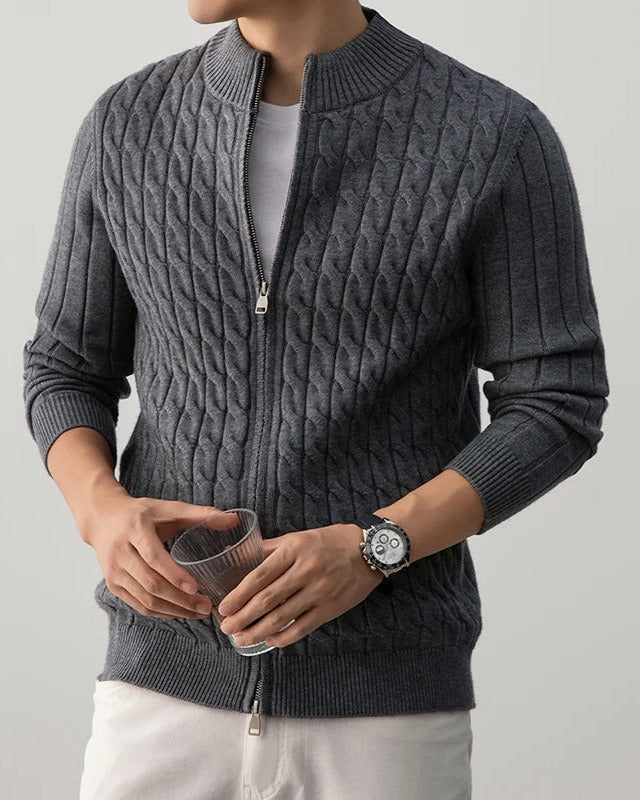 Giulio Wool Zip Cardigan