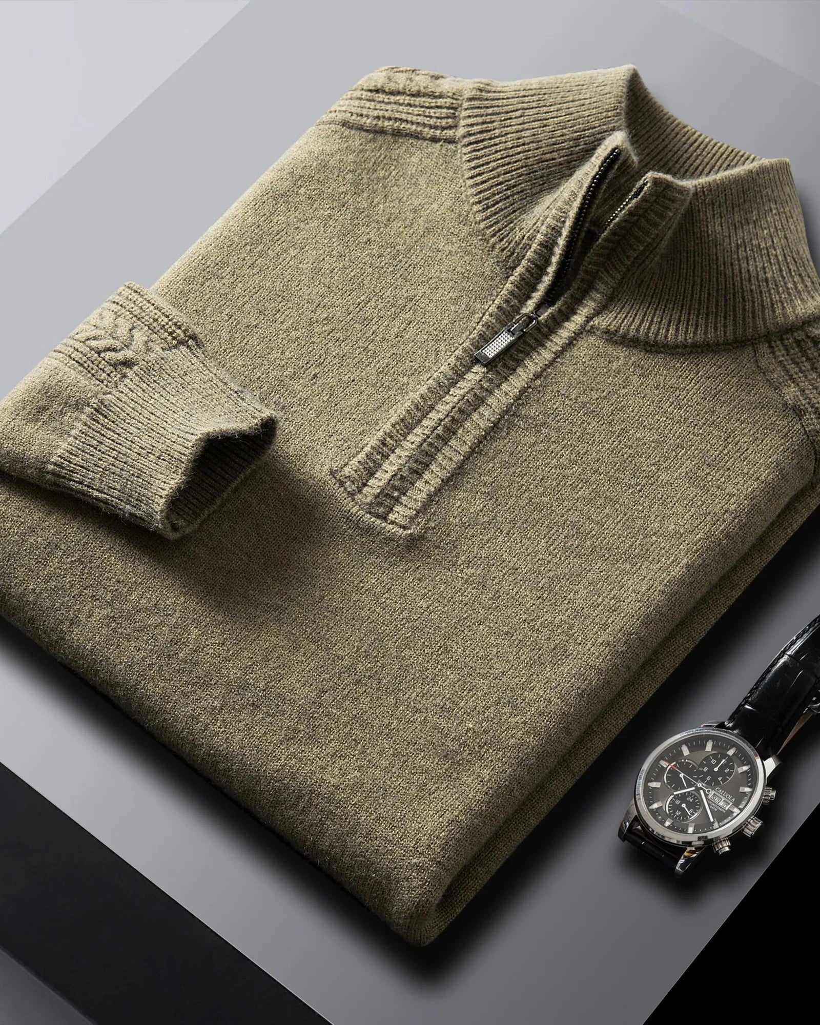 Alessandro Cashmere Half-Zip Sweater