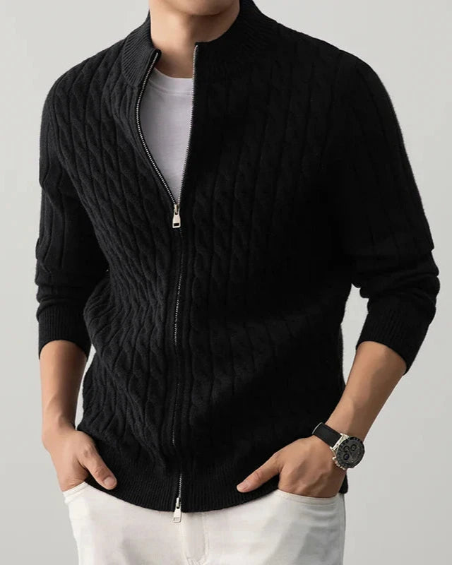 Giulio Wool Zip Cardigan